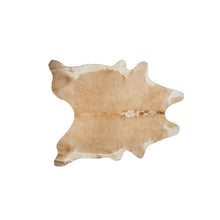 Load image into Gallery viewer, Goosman Handmade Cowhide Tan/White Rug
