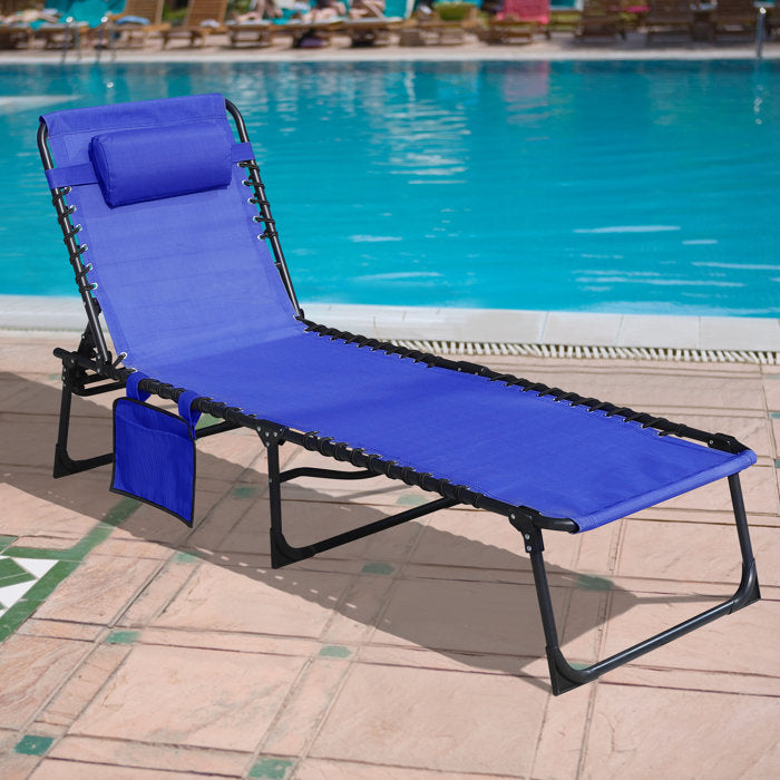 Grindle Outdoor Metal Chaise Lounge