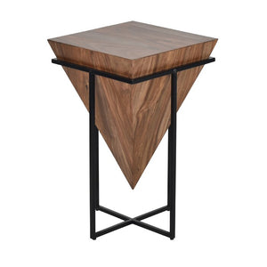 Gupton Solid Wood Cross Legs End Table