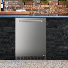 Load image into Gallery viewer, 24 inch Commercial Grade 5.12 cu. ft. Indoor Undercounter Fridge with Stainless Steel Reversible
