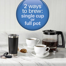 Load image into Gallery viewer, 2-Way Brewer 12 Cup Glass Carafe Stainless Steel
