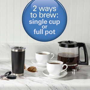 2-Way Brewer 12 Cup Glass Carafe Stainless Steel