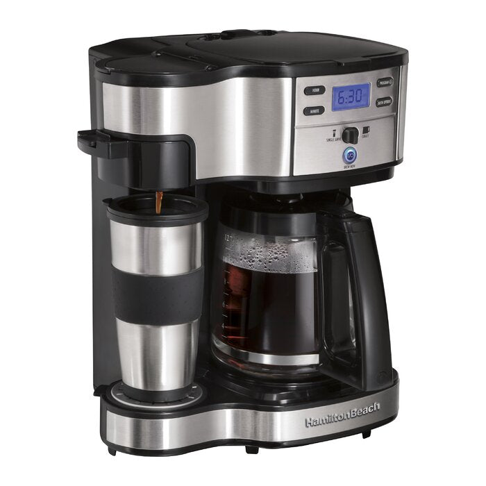 2-Way Brewer 12 Cup Glass Carafe Stainless Steel