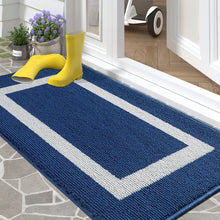 Load image into Gallery viewer, Navy Hanksville Non-Slip Striped Outdoor Doormat, 32&quot; x 48&quot;
