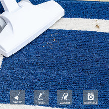 Load image into Gallery viewer, Navy Hanksville Non-Slip Striped Outdoor Doormat, 32&quot; x 48&quot;
