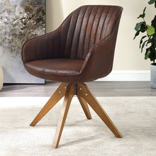 Load image into Gallery viewer, Hayek Vegan Leather Swivel Armchair
