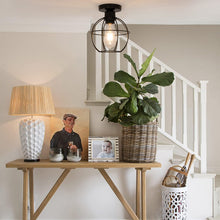 Load image into Gallery viewer, Hayya Farmhouse Industrial Flush Mount Ceiling Light
