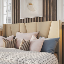Load image into Gallery viewer, Heid Upholstered Platform Bed with Wingback Headboard, Queen
