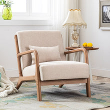 Load image into Gallery viewer, Hertford Lyquinn Linen Armchair With Solid Wood Foot

