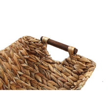 Load image into Gallery viewer, Hyacinth and Wood Handled Wicker Basket
