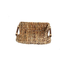 Load image into Gallery viewer, Hyacinth and Wood Handled Wicker Basket
