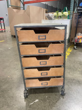 Load image into Gallery viewer, Slightly Crooked 5 Drawer Rolling Cart Final Sale pickup by 9/6
