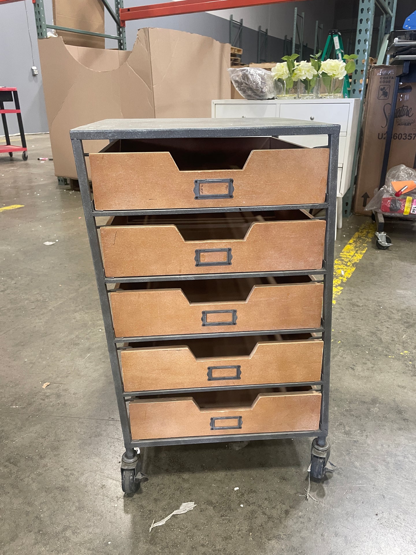Slightly Crooked 5 Drawer Rolling Cart Final Sale pickup by 9/6