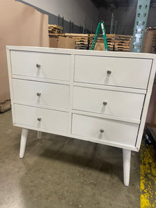 6 drawer White console Table Final Sale pickup by 9/6