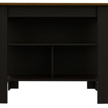Load image into Gallery viewer, Black/Brown Isaacs Wood Kitchen Island
