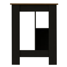 Load image into Gallery viewer, Black/Brown Isaacs Wood Kitchen Island
