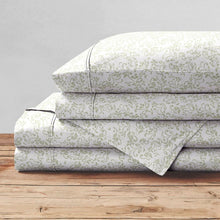 Load image into Gallery viewer, Queen Green Jacksonville 100% Cotton Percale Sheet Set
