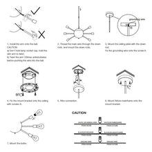 Load image into Gallery viewer, Kaspar 18 - Light Sputnik Sphere Chandelier
