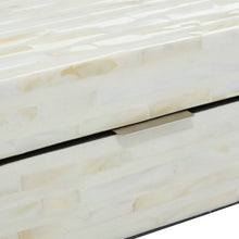 Load image into Gallery viewer, Distressed White Keifer 2 Piece Mother of Pearl Handmade Box with Hinged Lid Set, 12&quot;, 8&quot;W
