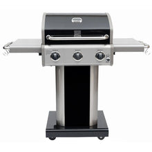 Load image into Gallery viewer, Kenmore 3 - Burner Compact Liquid Propane Gas Grill with Foldable Side Tables
