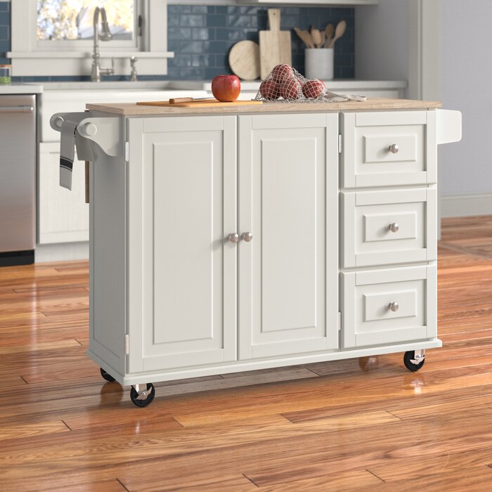 Kuhnhenn Solid Wood Kitchen Cart