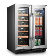Load image into Gallery viewer, Freestanding Refrigeration 23.4&#39;&#39; width 18 Bottle and 55 Can Dual Zone Freestanding/Built-In Wine &amp; Beverage Refrigerator

