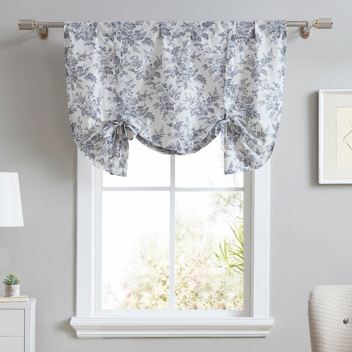 Annalise Up Floral 100% Floral Tie Window Valance