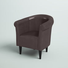 Load image into Gallery viewer, Liam Vegan Leather Barrel Chair
