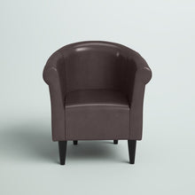 Load image into Gallery viewer, Liam Vegan Leather Barrel Chair
