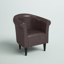 Load image into Gallery viewer, Liam Vegan Leather Barrel Chair
