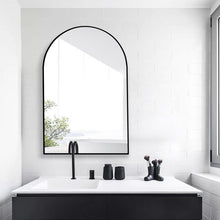 Load image into Gallery viewer, Black Lilaram Arch Metal Wall Mirror
