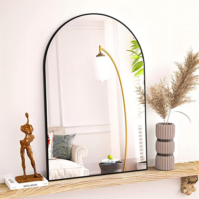 Black Lilaram Arch Metal Wall Mirror