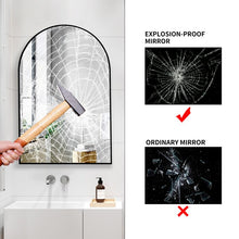 Load image into Gallery viewer, Black Lilaram Arch Metal Wall Mirror
