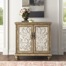 Load image into Gallery viewer, Natural/Cream Liza Solid Wood 2-Door Accent Cabinet
