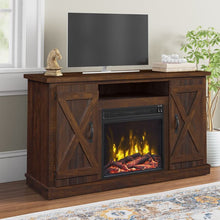 Load image into Gallery viewer, Lorraine TV Stand for TVs up to 55&quot; with Electric Fireplace Included
