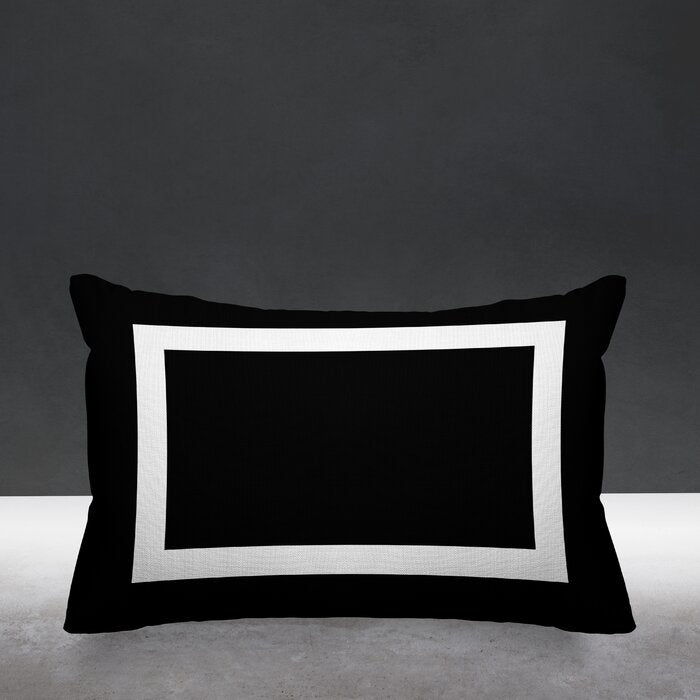 Black Maluhia Geometric Indoor/Outdoor Throw Pillow