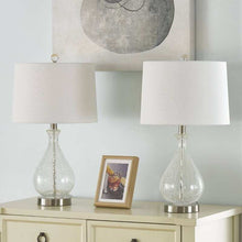 Load image into Gallery viewer, Maxax Clear Glass Table Lamp Set (Set of 2)
