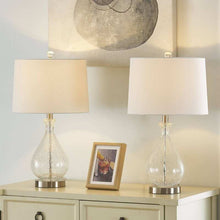 Load image into Gallery viewer, Maxax Clear Glass Table Lamp Set (Set of 2)
