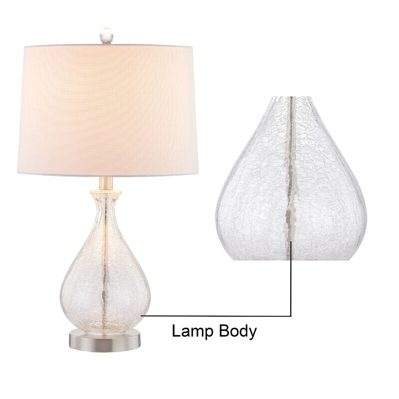 Maxax Clear Glass Table Lamp Set (Set of 2)