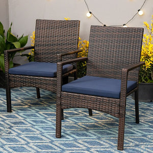 Mcgahan Patio Dining Armchair with Cushion (Set of 2)