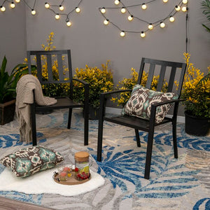 Mcgahan Stacking Patio Dining Armchair (Set of 2)
