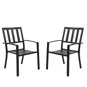 Mcgahan Stacking Patio Dining Armchair (Set of 2)