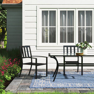 Mcgahan Stacking Patio Dining Armchair (Set of 2)