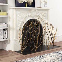 Load image into Gallery viewer, Memoire Single Panel Iron Fireplace Screen
