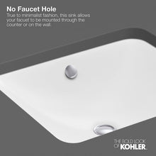 Load image into Gallery viewer, Vitreous China Rectangular Undermount Bathroom Sink with Overflow
