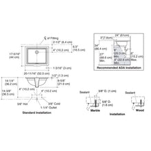 Load image into Gallery viewer, Vitreous China Rectangular Undermount Bathroom Sink with Overflow
