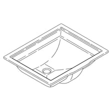 Load image into Gallery viewer, Vitreous China Rectangular Undermount Bathroom Sink with Overflow

