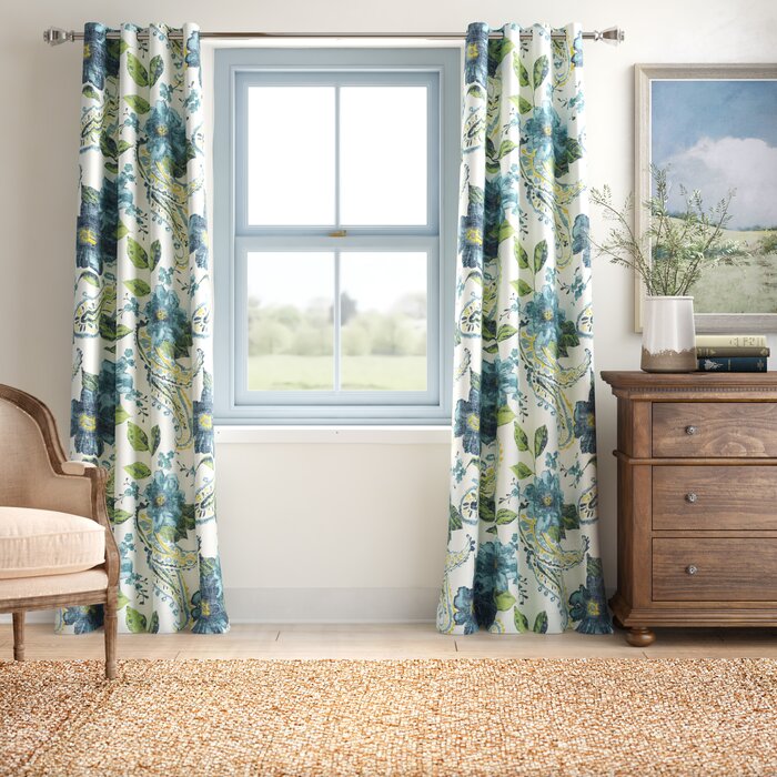 Merion Polyester Room Darkening Curtain Pair (Set of 2)