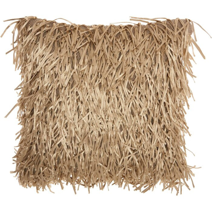 Beige Michaels Fringed Throw Pillow