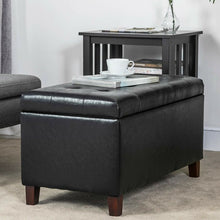 Load image into Gallery viewer, Michale Vegan Leather Storage Ottoman
